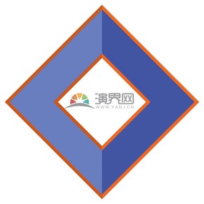 創(chuàng)意立體紫色方形字母圖標(biāo)O