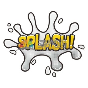  Droplet Splash Background Yellow WordArt SPLASH Vector