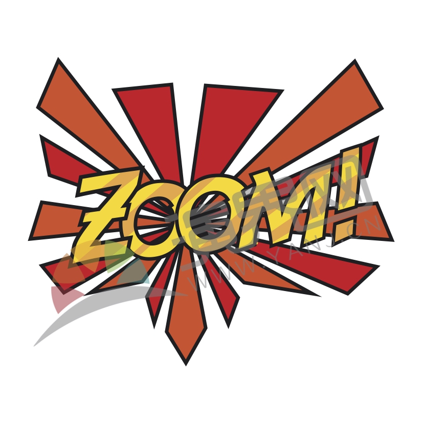 紅底爆炸創(chuàng)意藝術(shù)字設(shè)計(jì)ZOOM！