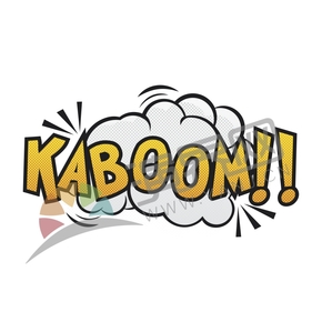 白云橙字創(chuàng)意藝術字設計KABOOM!!