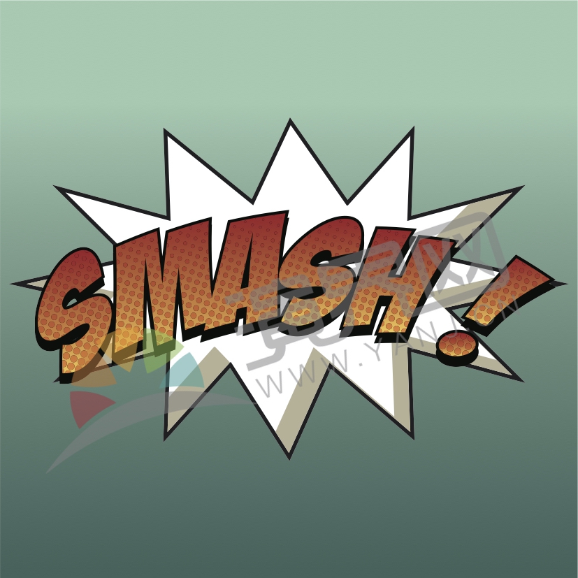 藍(lán)灰底紋白色背景抽象藝術(shù)字SMASH!