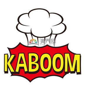 廚師背景藝術字KABOOM