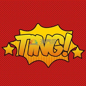  TING Red Speckle Background WordArt