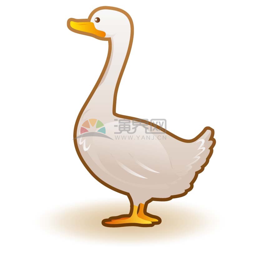 趣味活潑形象生動(dòng)可愛小動(dòng)物鴨子卡通圖