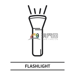 手電筒卡通簡答有趣設計