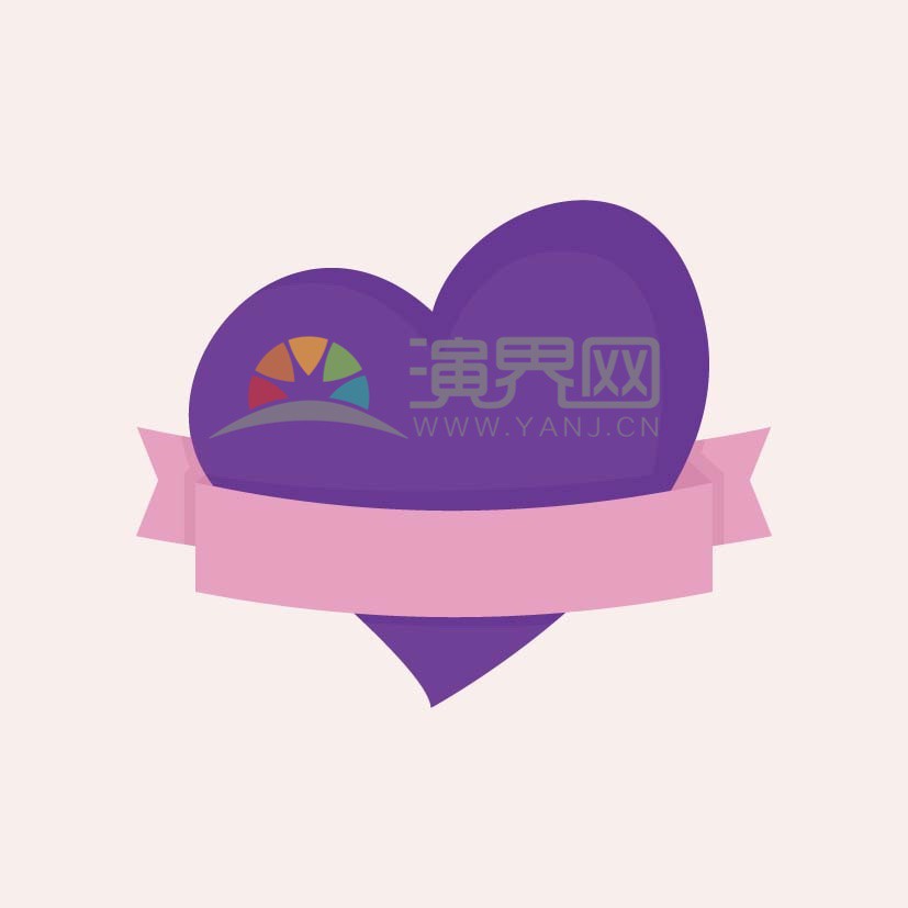情人節(jié)愛情情侶紫色愛心