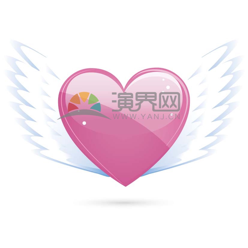 創(chuàng)意愛心翅膀愛情素材