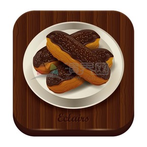  Chocolate sauce bread icon