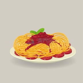  Funny, lively, vivid, full of color, fragrance, fragrance, and spaghetti cartoon