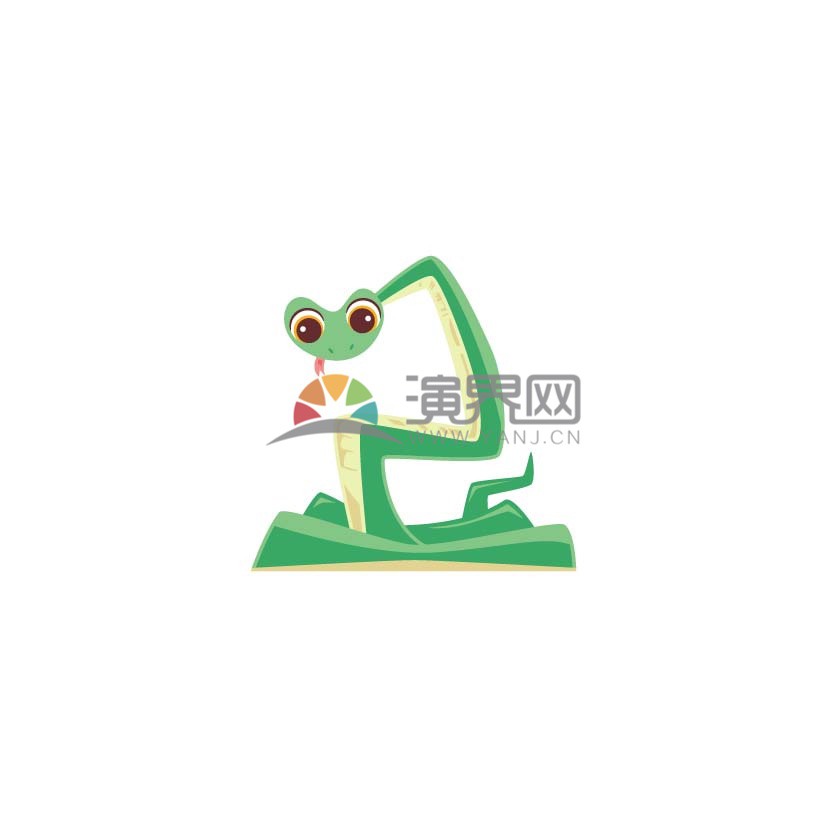 卡通可愛(ài)小青蛇矢量素材