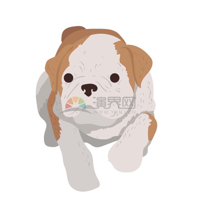 趣味活潑形象生動(dòng)可愛小動(dòng)物小狗卡通圖