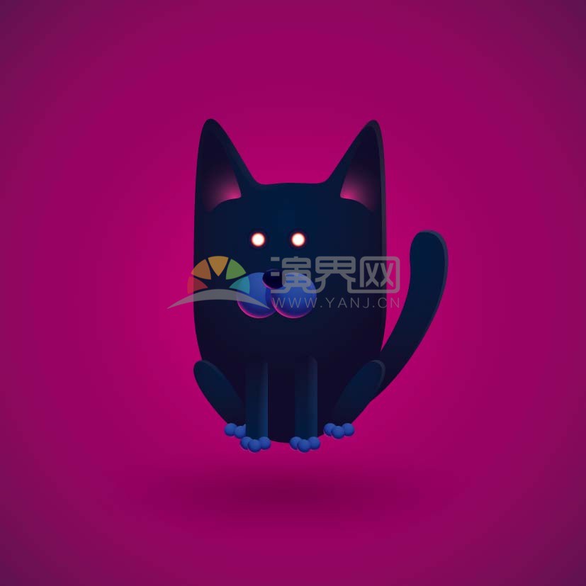 陰影下的狗矢量素材