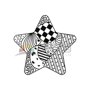  Simple design, smooth lines, decorative patterns, star shaped patterns