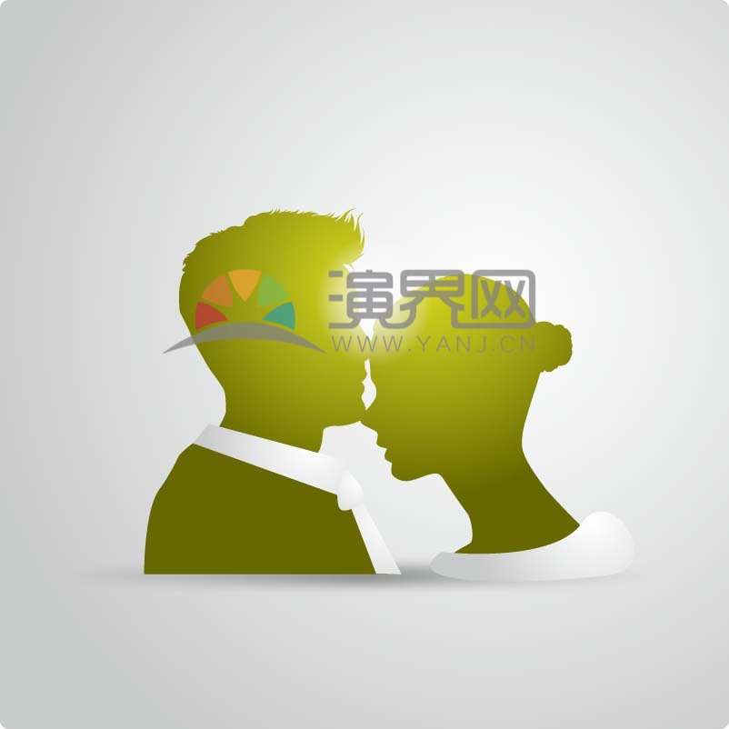 情人節(jié)情侶愛(ài)情剪紙風(fēng)