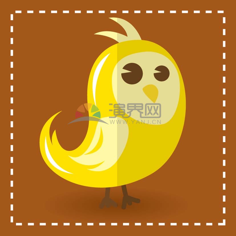 小黃鳥卡通元素
