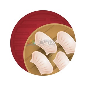 色香味俱全中國元素餃子卡通有趣創(chuàng)意設(shè)計