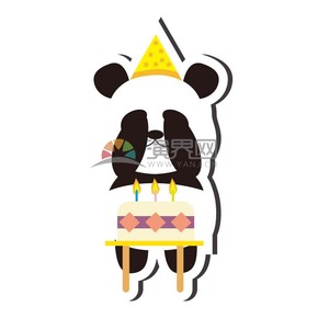  A panda is making a wish for its birthday