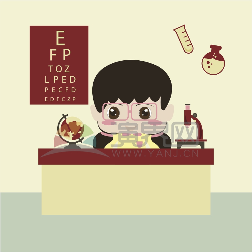 趣味活潑簡約清新學(xué)生學(xué)習(xí)理科做實驗課堂上學(xué)卡通圖