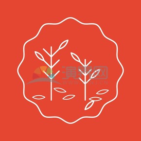 紅色落葉樹(shù)木矢量素材