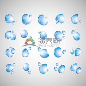  Gray gradient background, blue gradient, creative irregular shape, water drops, material collection