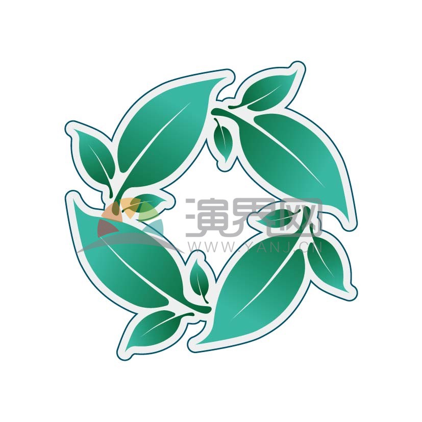 藍綠色花環(huán)