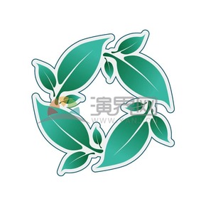 藍(lán)綠色花環(huán)