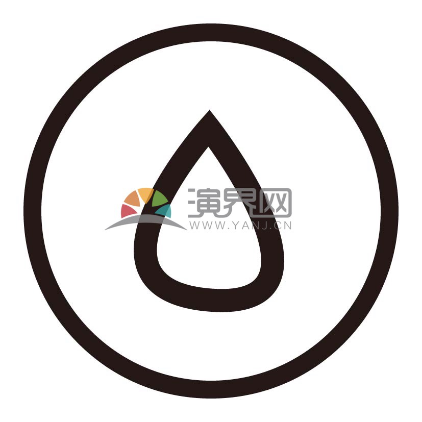 黑白創(chuàng)意水滴矢量線性圖標(biāo)素材