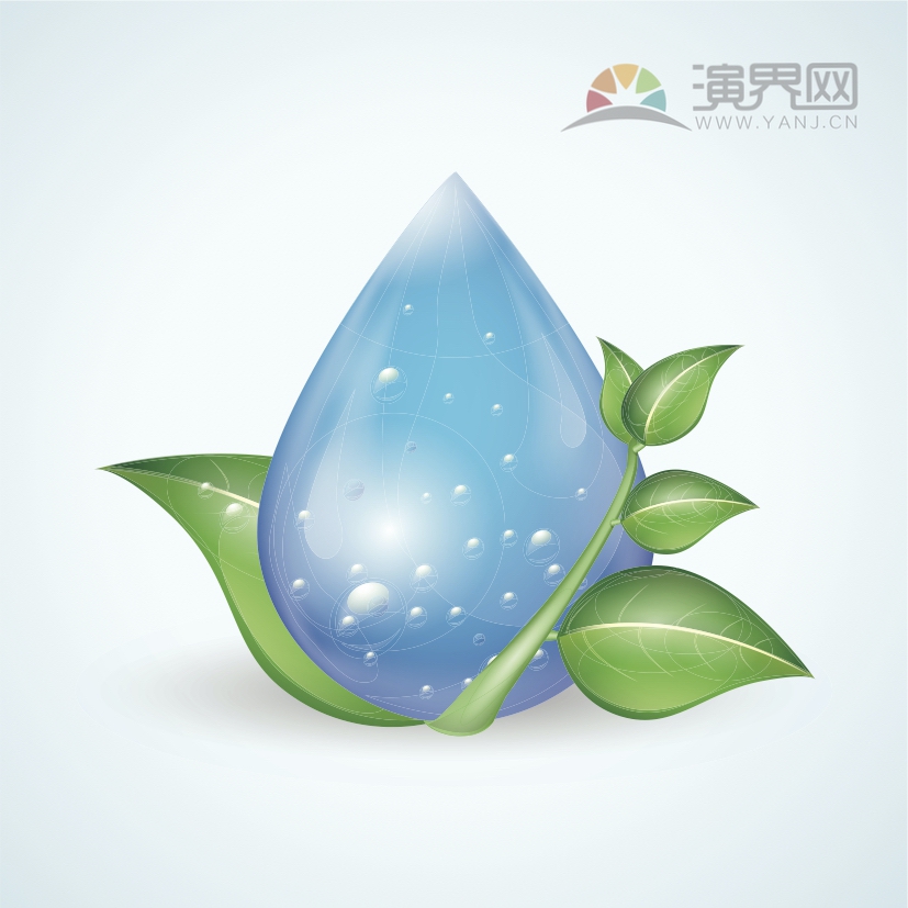 藍色水滴元素
