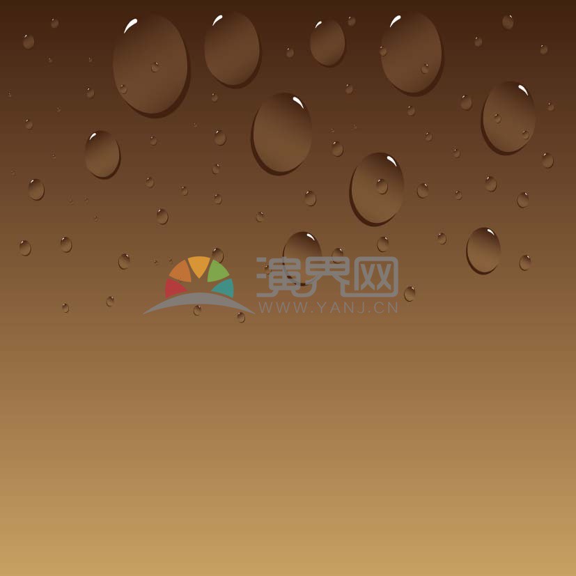 褐色咖啡色漸變水珠水滴背景素材