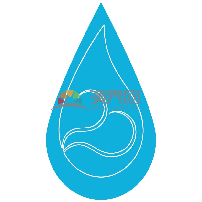 藍(lán)色漸變創(chuàng)意水滴素材