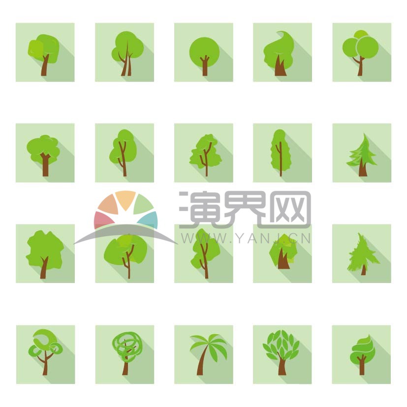 樹木系列矢量素材