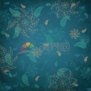  Artistic Style Leaf Background Material