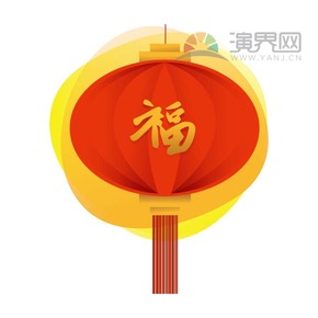 紅色燈籠喜慶春節(jié)過大年拜年祝福卡通圖