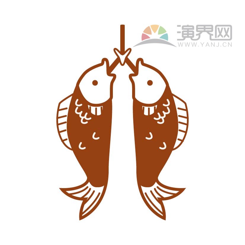 中國元素一對魚創(chuàng)意設計