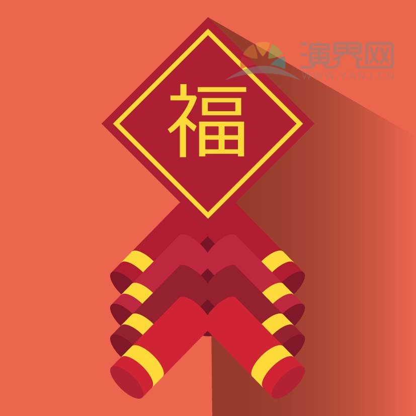 春节中国元素背景鞭炮素材创意设计