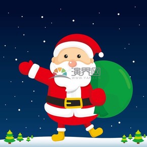  Cartoon vector illustration of Santa Claus