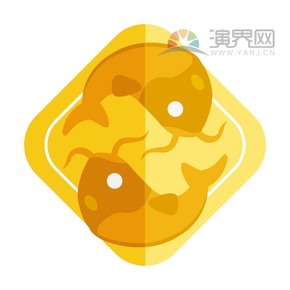 黃色年年有余喜慶春節(jié)過(guò)大年拜年祝福卡通圖