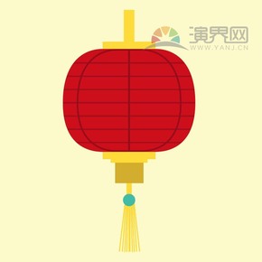 紅色燈籠喜慶春節(jié)過大年拜年祝福卡通圖