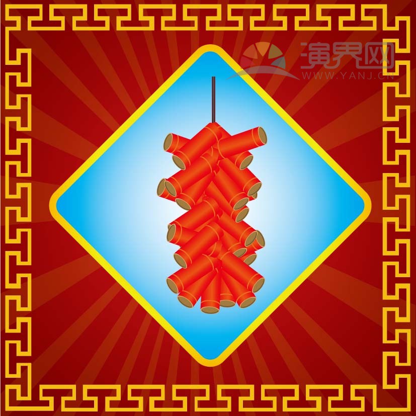 春節(jié)-中國元素鞭炮背景素材創(chuàng)意設(shè)計(jì)