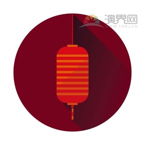 紅色燈籠喜慶春節(jié)過大年拜年祝福卡通圖