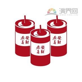 春節(jié)-紅色鞭炮創(chuàng)意設計