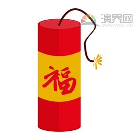 紅色福字鞭炮炮竹喜慶春節(jié)過(guò)大年拜年祝?？ㄍ▓D