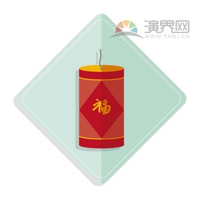 紅色福字鞭炮炮竹喜慶春節(jié)過(guò)大年拜年祝?？ㄍ▓D