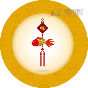 紅色喜慶春節(jié)過(guò)大年拜年祝福年年有余卡通圖