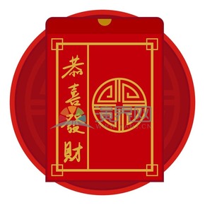 春節(jié)喜慶元素素材紅包恭喜發(fā)財(cái)