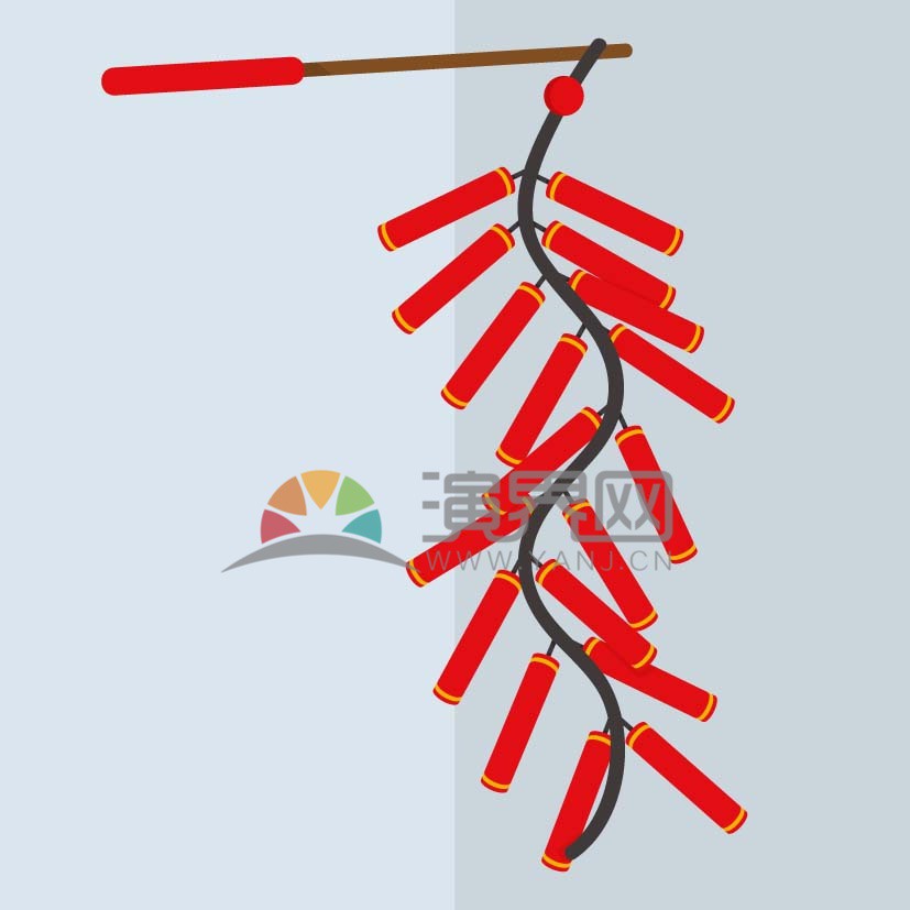春節(jié)紅色鞭炮素材