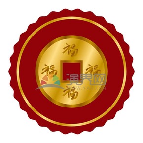 春節(jié)銅錢(qián)矢量素材