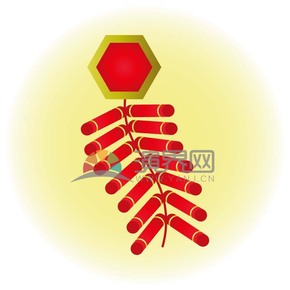 春節(jié)喜慶元素素材極簡簡約鞭炮