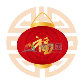 春節(jié)喜慶元素素材極簡(jiǎn)簡(jiǎn)約福燈籠