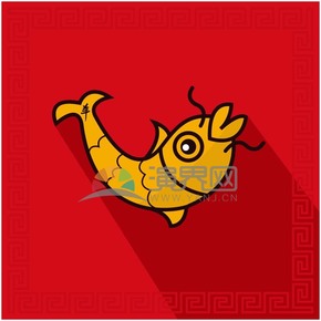 春節(jié)喜慶元素素材鯉魚(yú)